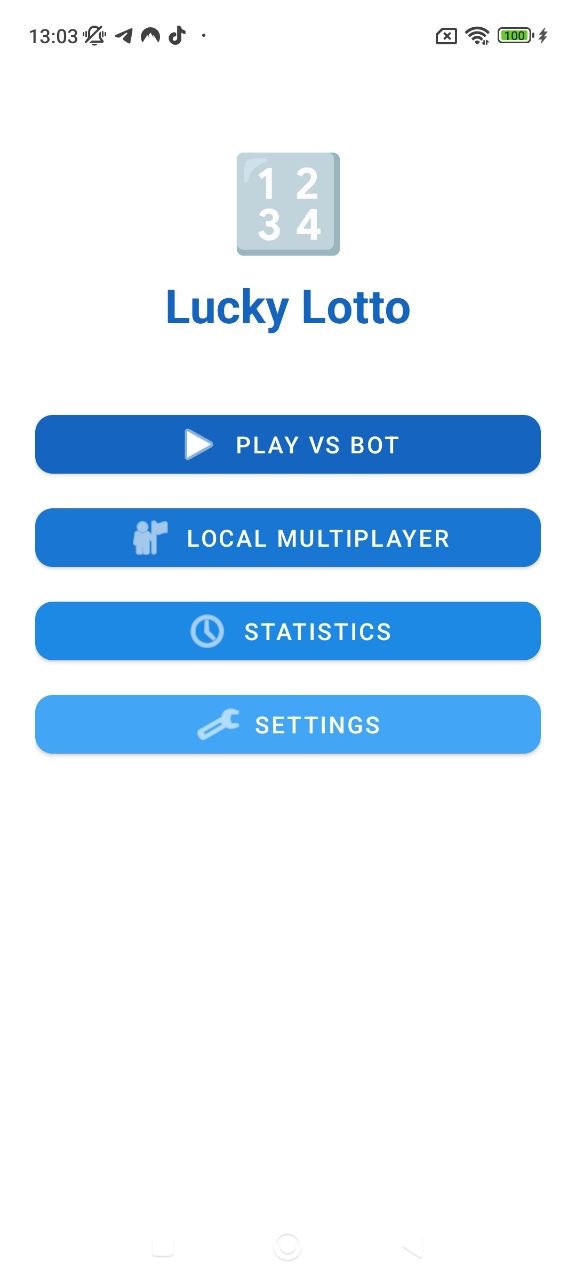 Lottomatica One Line main menu